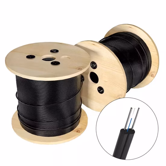 Cable de fibra óptica del descenso interior de la envoltura plana LSZH del ordenador FTTH